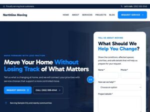 Northline Moving homepage design preview