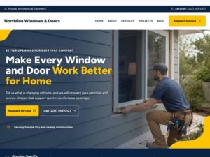 Northline Windows & Doors homepage design preview