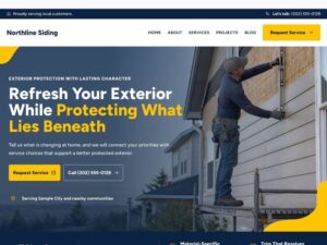 Northline Siding homepage design preview